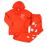 BBC Jumble hoodie set in tangerine tango