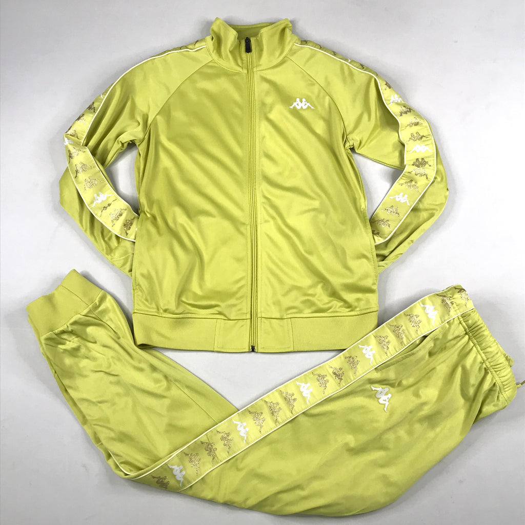 Kappa 222 Banda Blaston tracksuit set in yellow lime