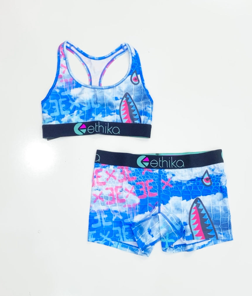 Ethika Staple boxer brief and sports bra set in Bomber E’Z Up (1552)