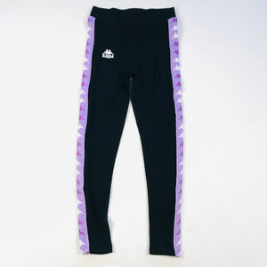 Kappa 222 Banda Baldhill leggings in black-lt violet-white