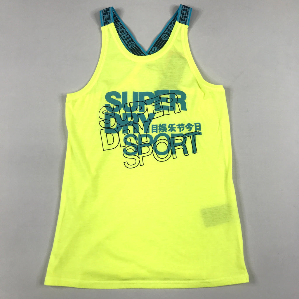 Superdry Core Cross Tank in sulphur