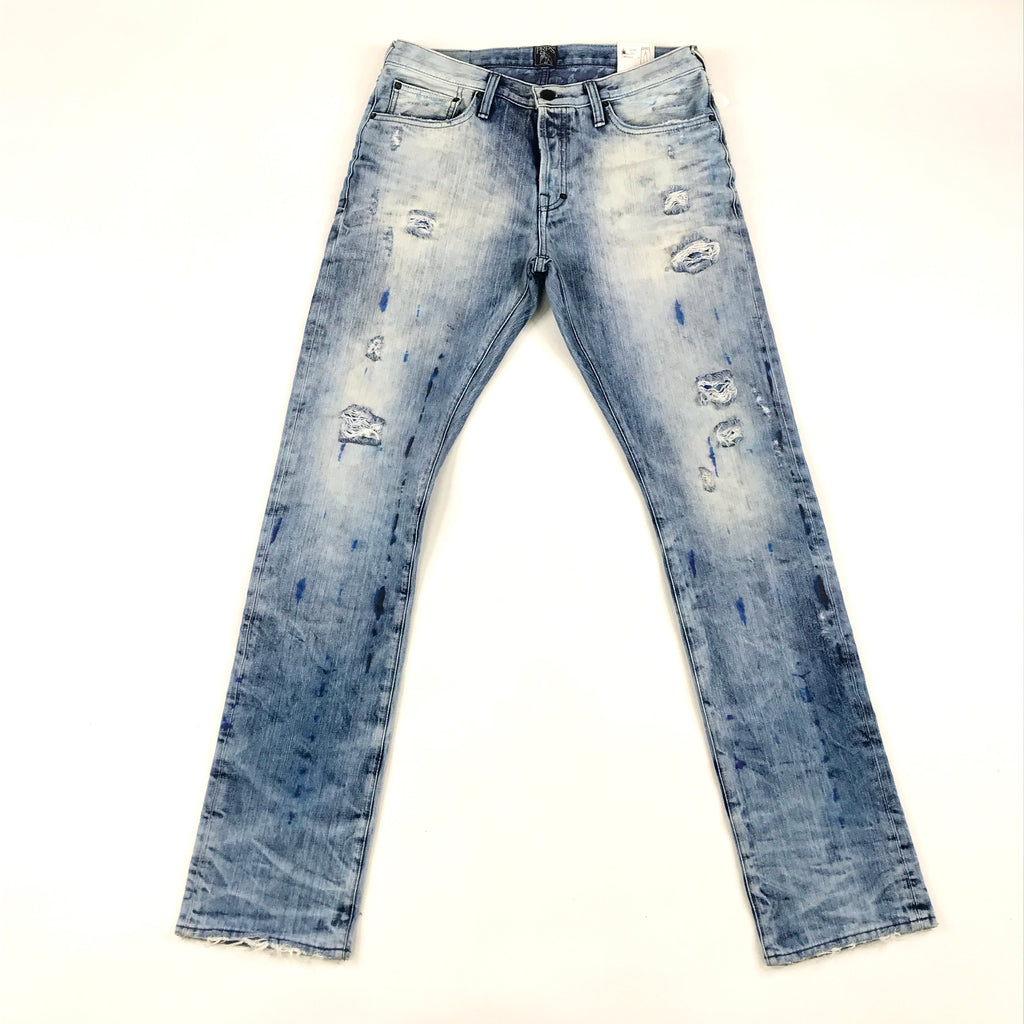 PRPS blue & black light wash jeans