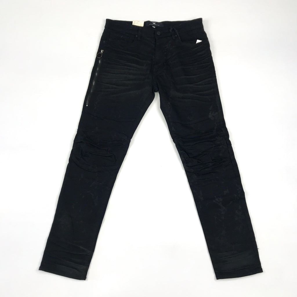 Jordan Craig Aaron zip jeans in industrial black