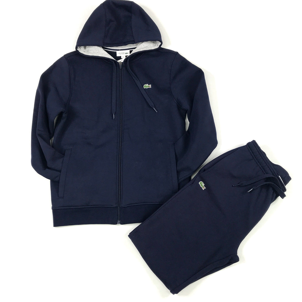 Lacoste navy zip hoodie set