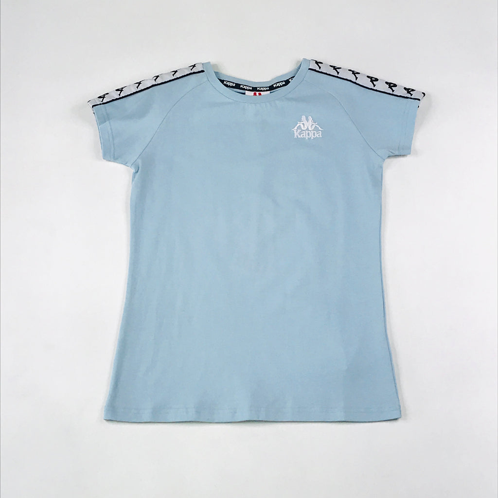 Kappa 222 Banda Apan tee in baby blue-white