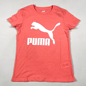 Puma ESS logo tee in Georgia peach