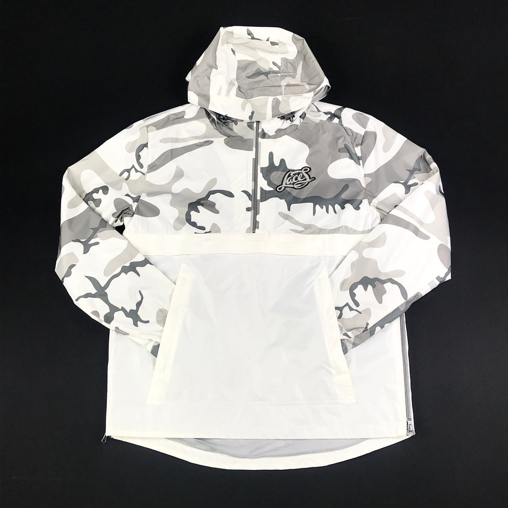 Laces white army fatigue windbreaker