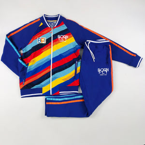 Born Fly multi color tracksuit in blue