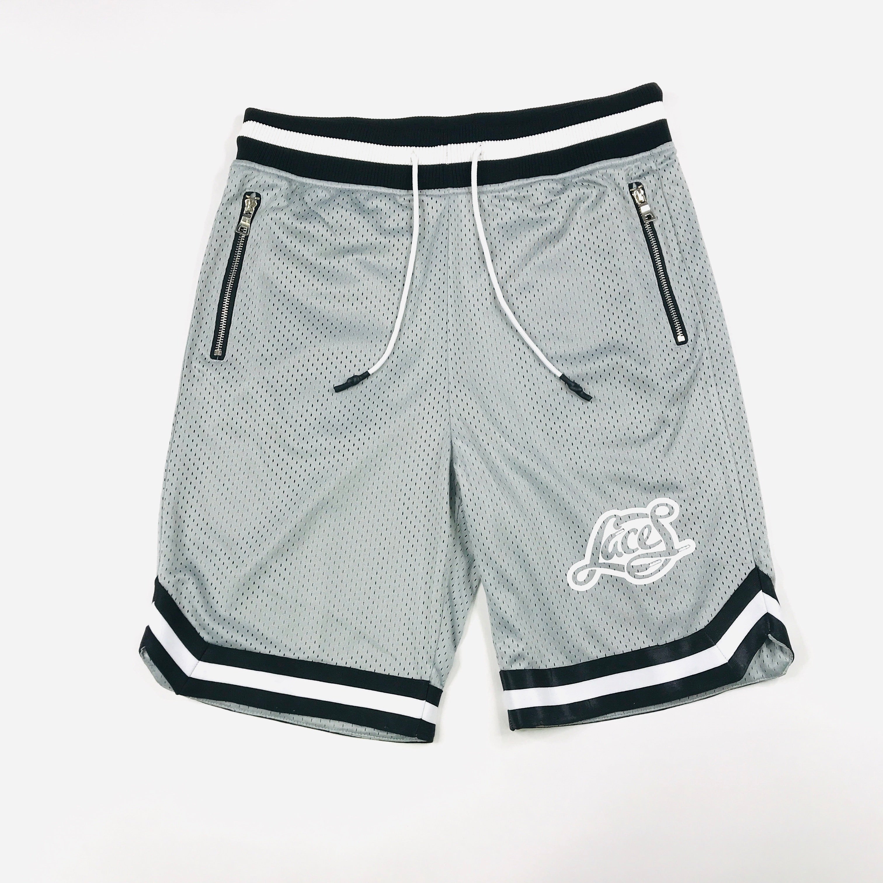 Laces grey basketball shorts