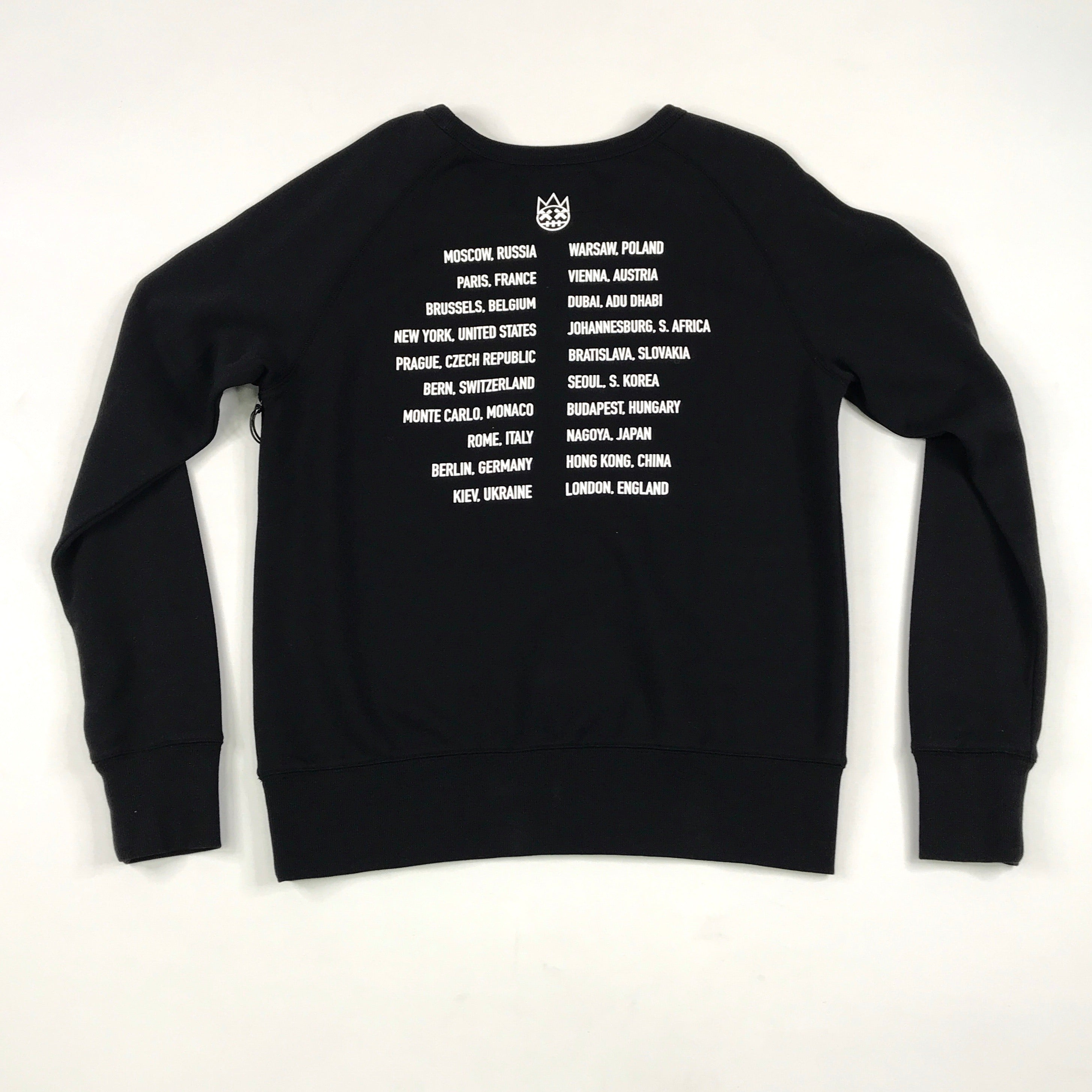 Cult world tour crewneck in black