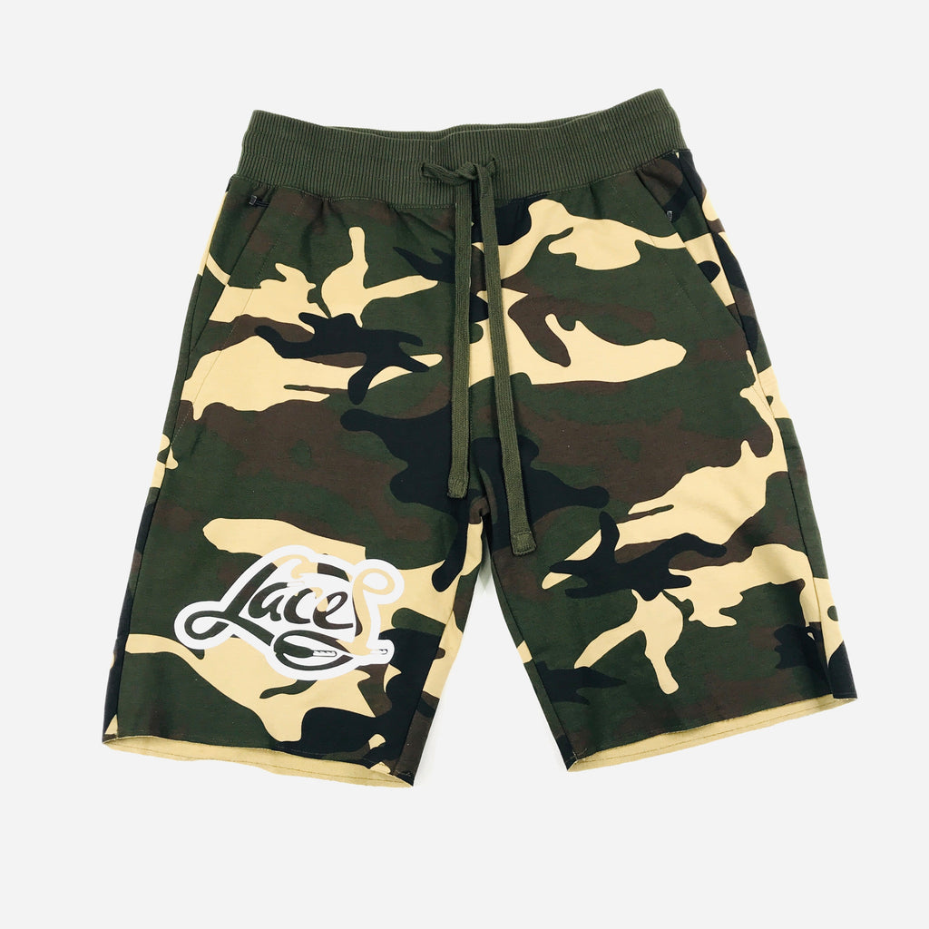 Laces army fatigue shorts