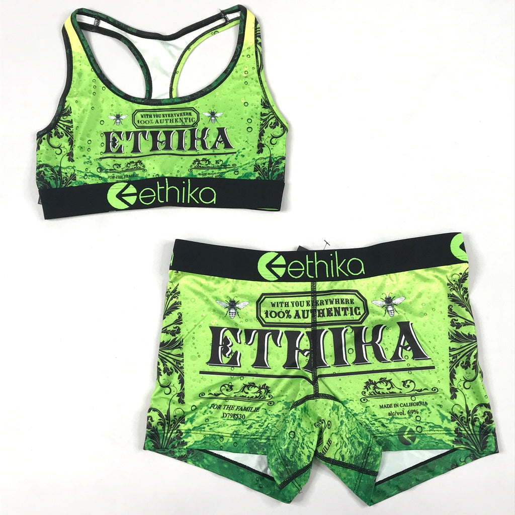 Ethika Staple boxer brief and sports bra set in shots up (1547)