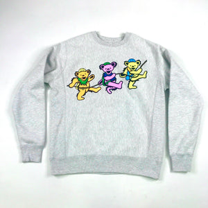 Chinatown Market Grateful Dead bear crewneck sweater in heather