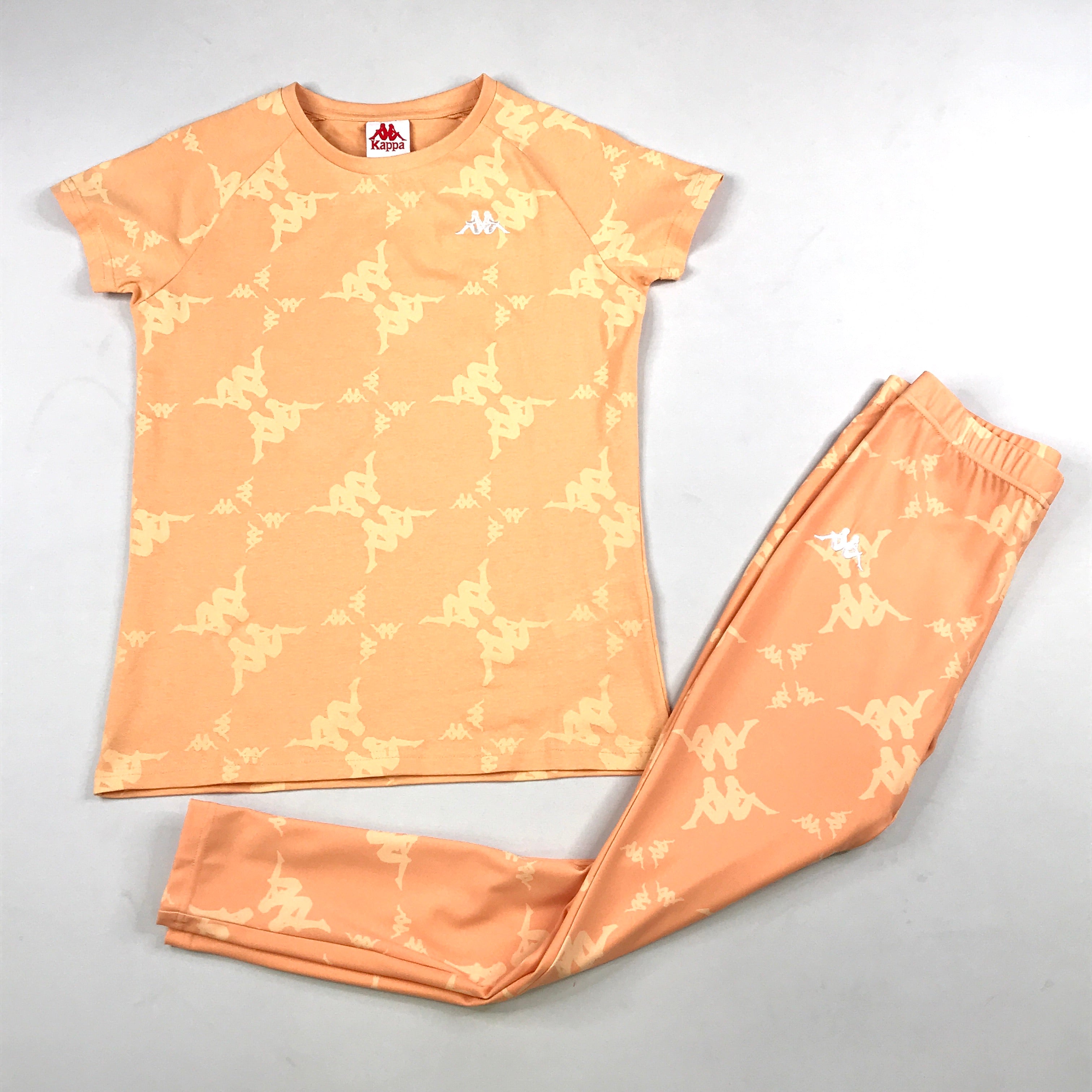 Kappa Kapan tee + leggings set in orange blush