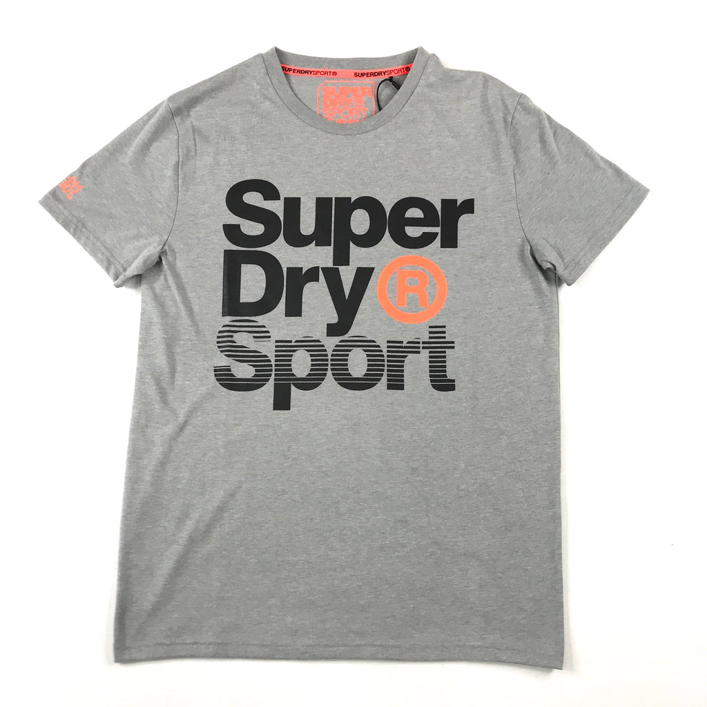 Superdry Core Sport Graphic tee in grey marl