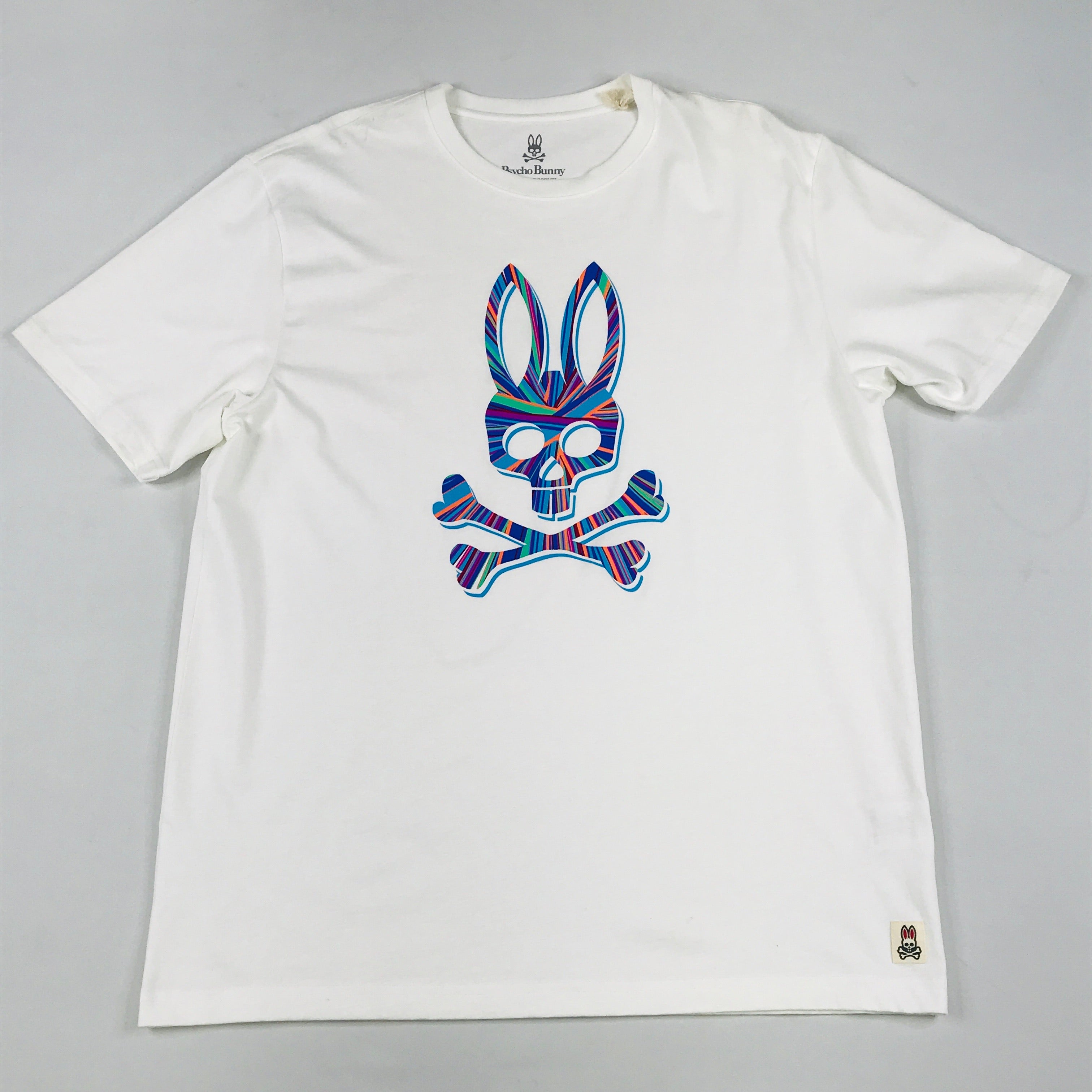 Psycho Bunny men’s graphic tee in white