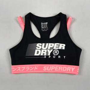 Superdry Training Graphic Bra in phosphorus coral