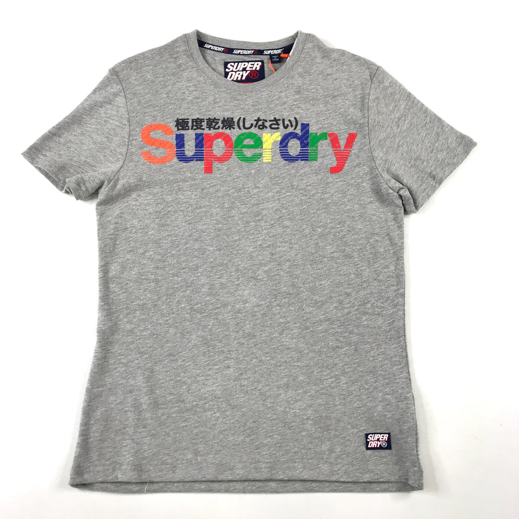 Superdry Retro Sport tee in grey marl