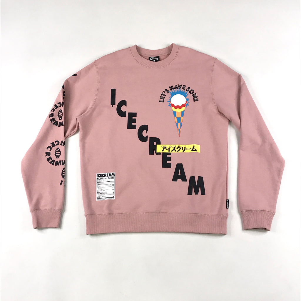 Icecream “Let’s get some” crewneck sweater in pale mauve
