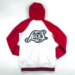 Laces red & white zip hoodie