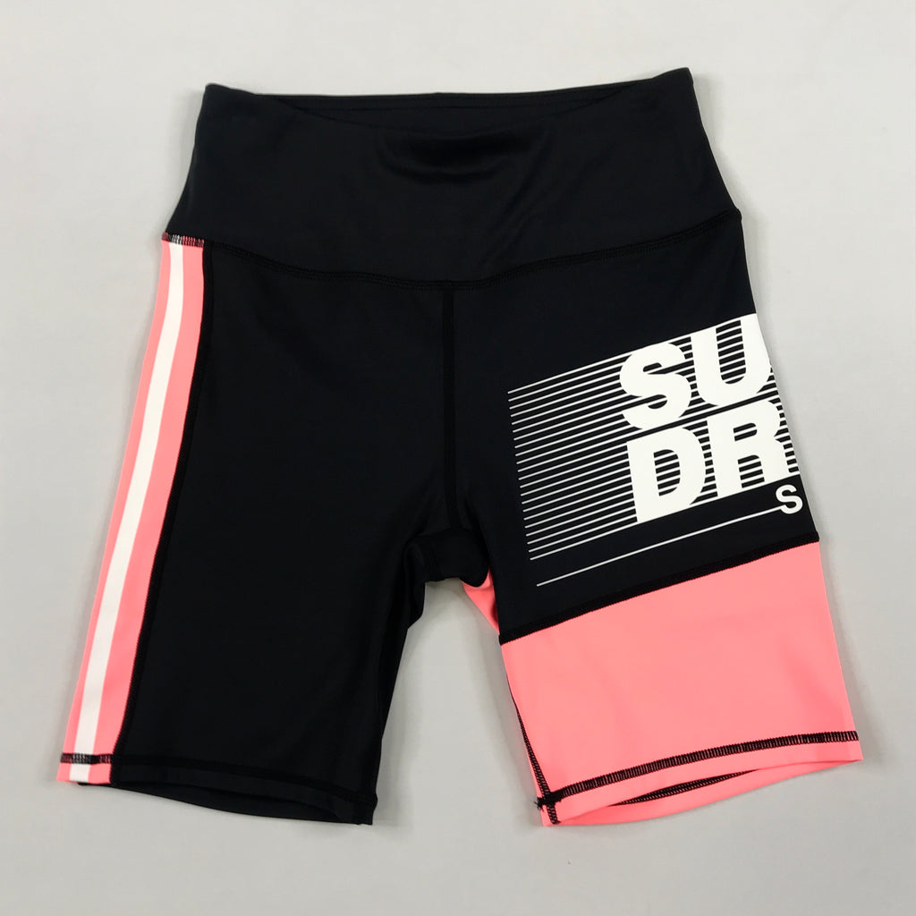 Superdry Training Graphic Tight Shorts in phosphorus coral
