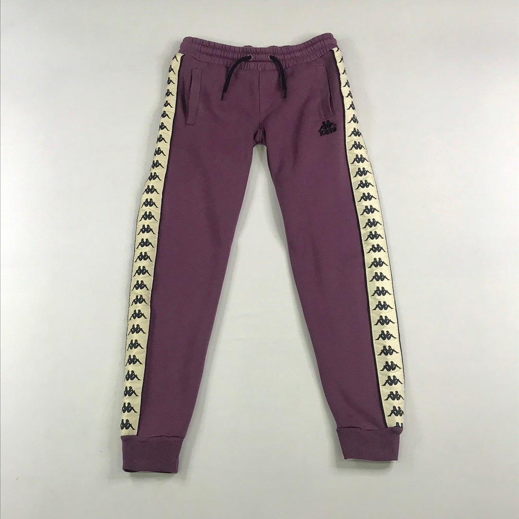 Kappa 222 Banda barnu joggers in grape-white egg-black