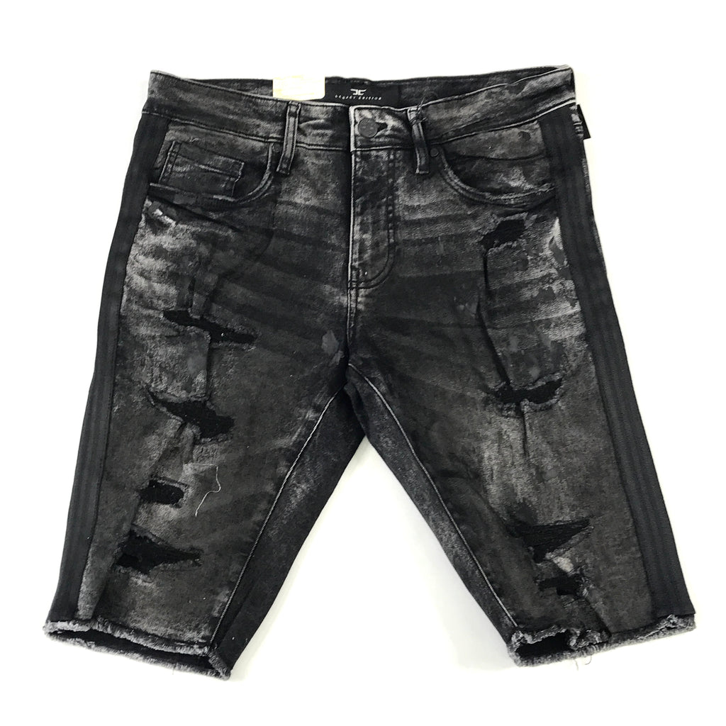 Jordan Craig denim shorts in triple black