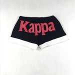 Black, white, pink crop kappa short set -womens