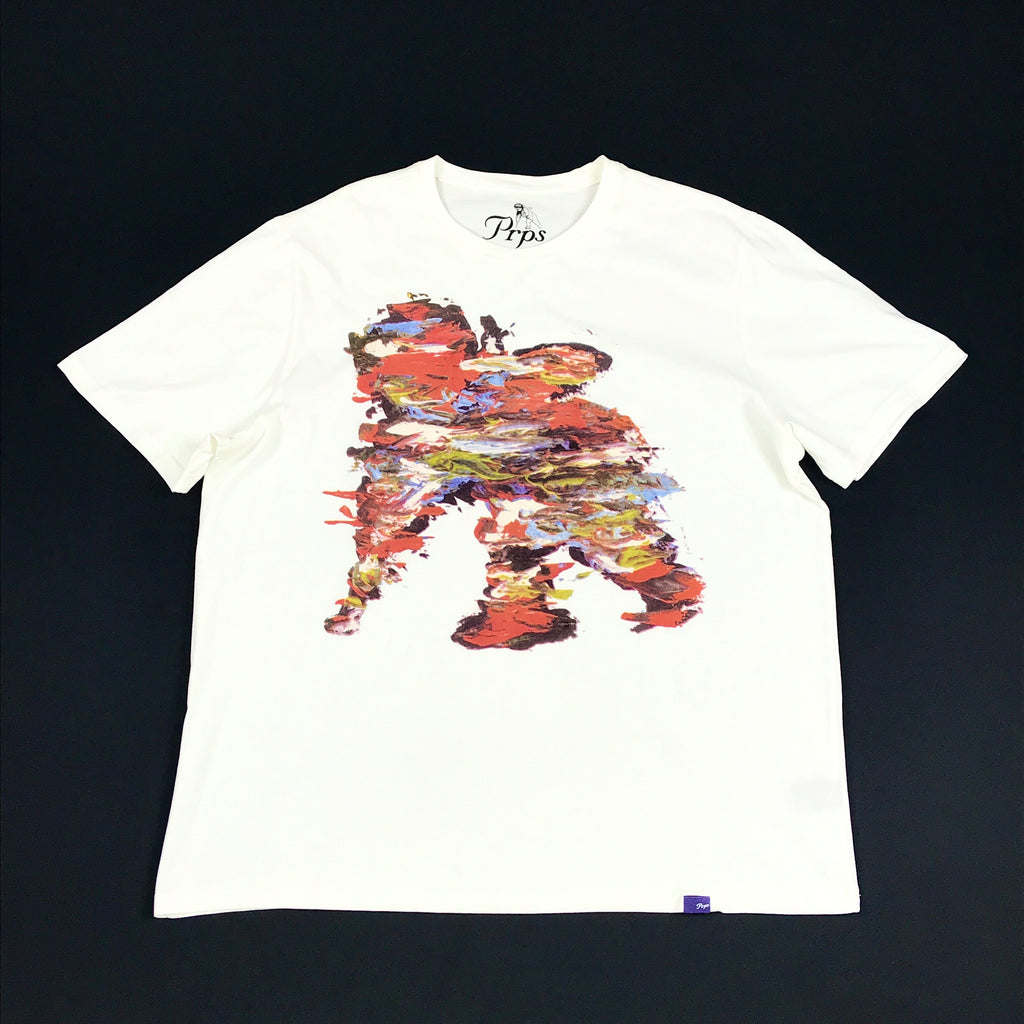 PRPS abstract cherub tee in eggshell