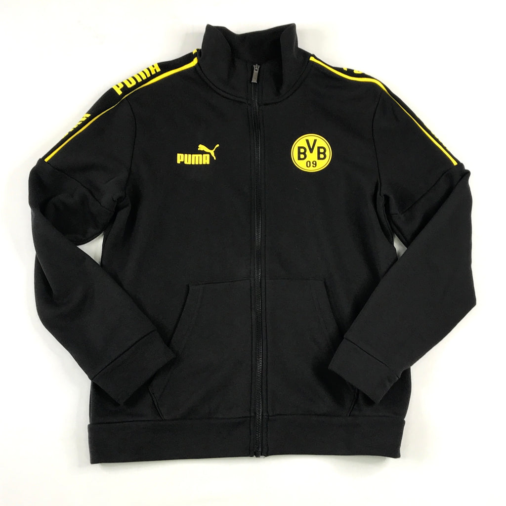 Puma BVB ftbl Culture track jacket in black-cyber yellow