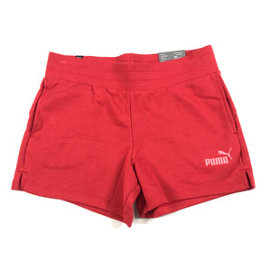 Puma ESS logo tee-short set in American beauty red