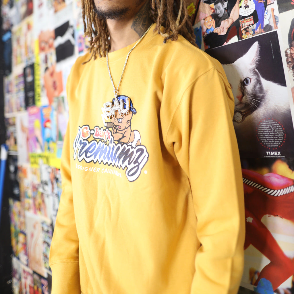 G-Baby’s Premiumz crewneck sweatshirt in mustard