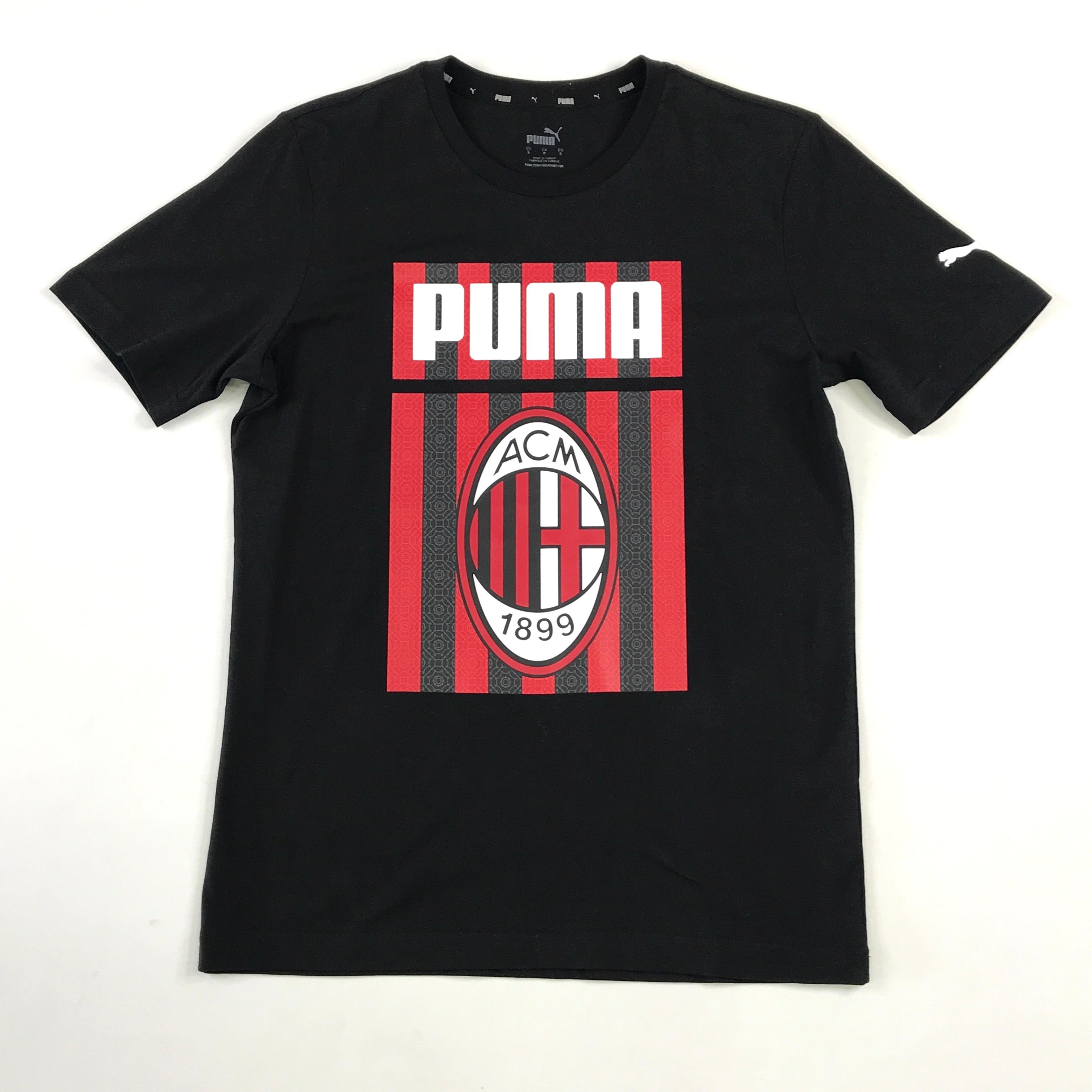 Puma ACM ftbl Core Graphic tee in black-tango red