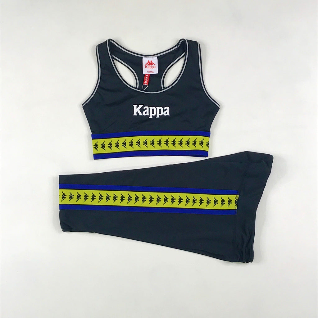 Kappa 222 Banda Detlu athletic set in black-neon-royal