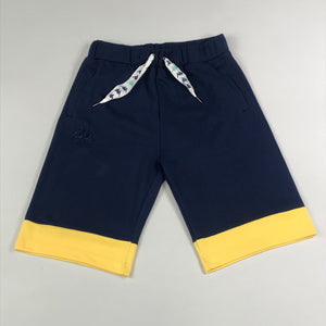 Navy and yellow kappa shorts