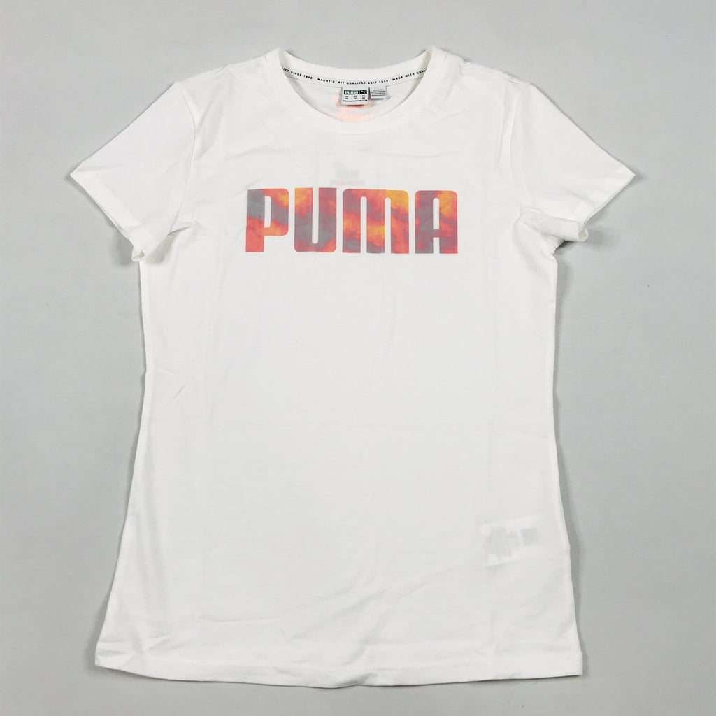 Puma tie dye tee in white