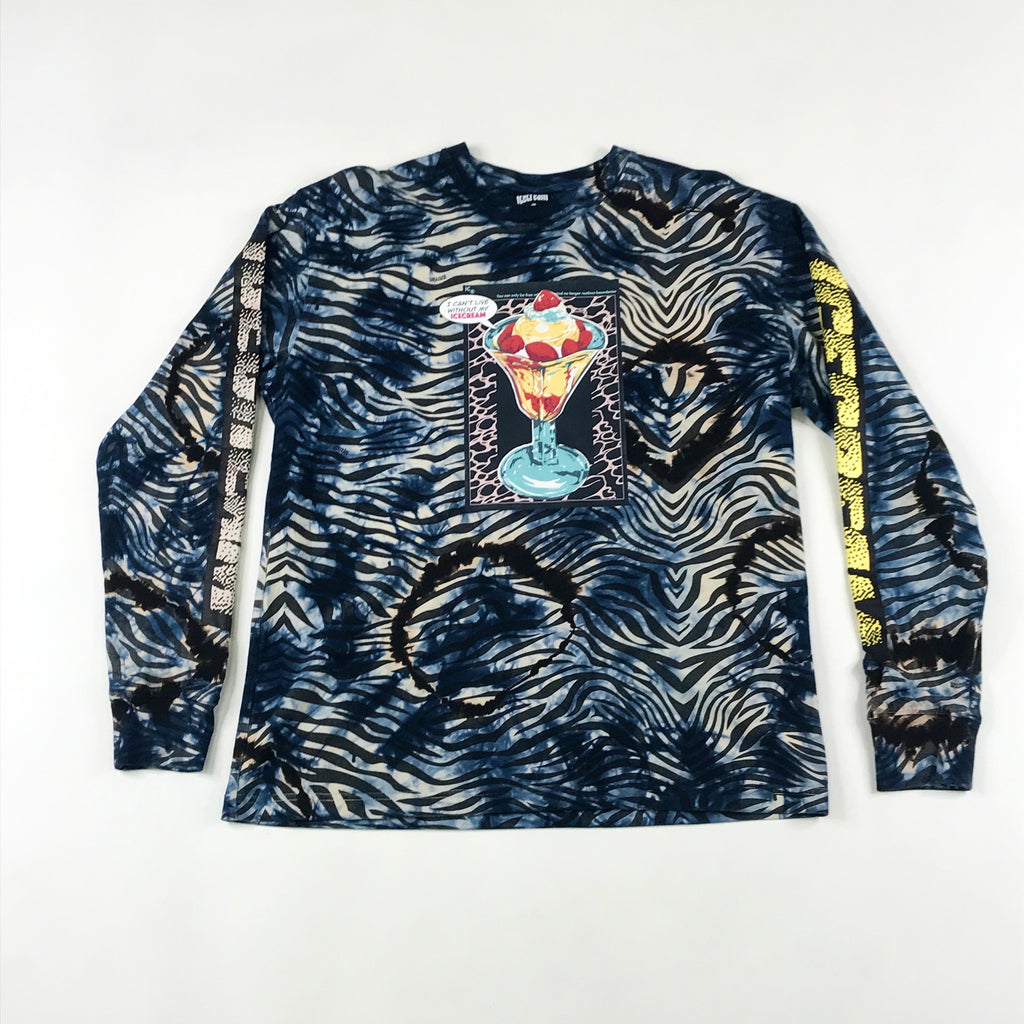 Icecream “confetti” jersey long sleeve shirt in indigo