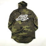 Laces army fatigue knit hoodie