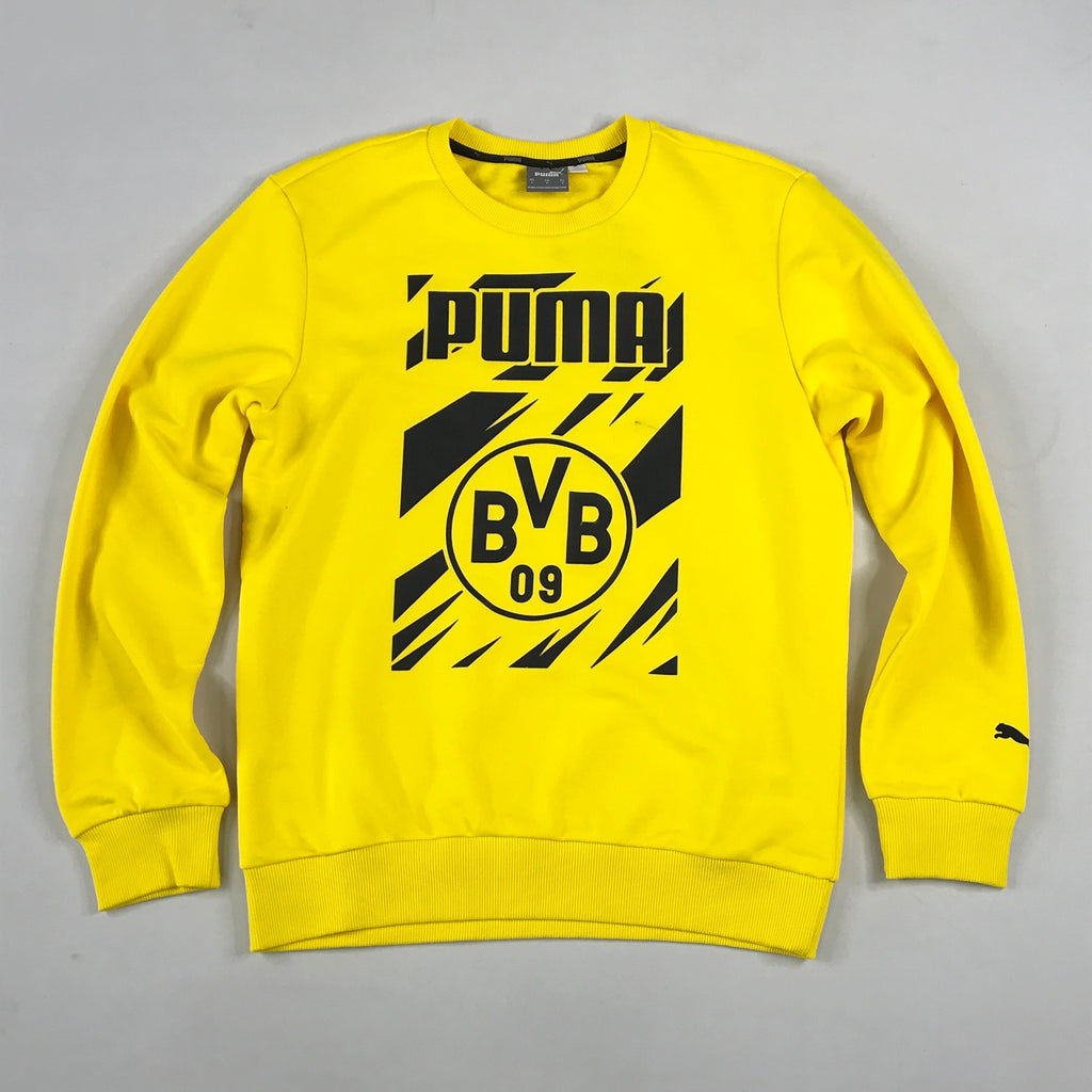 Puma BVB ftbl Culture Graphic Sweatshirt in cyber yellow-black