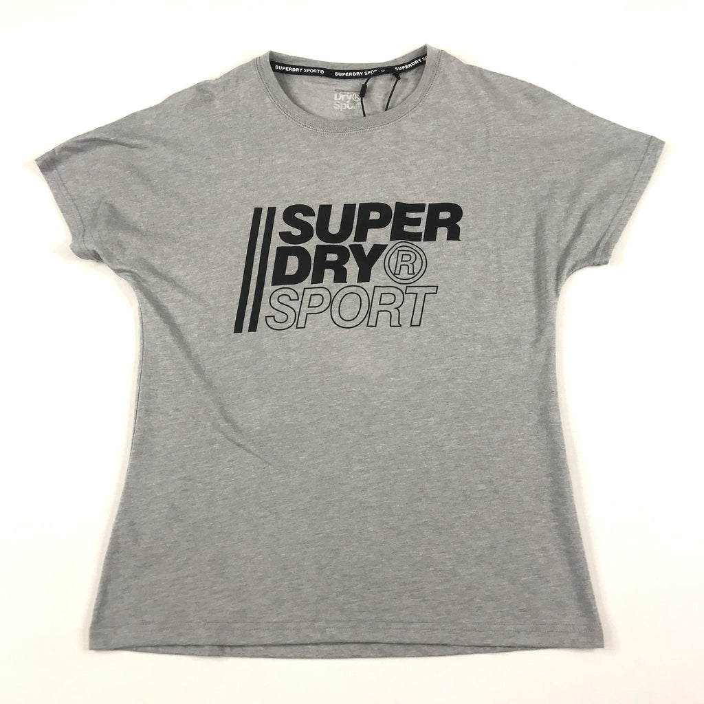 Superdry Core Sport graphic tee in grey