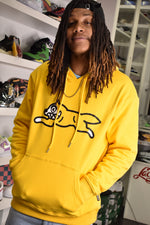 Icecream dog hoodie in spectra yellow