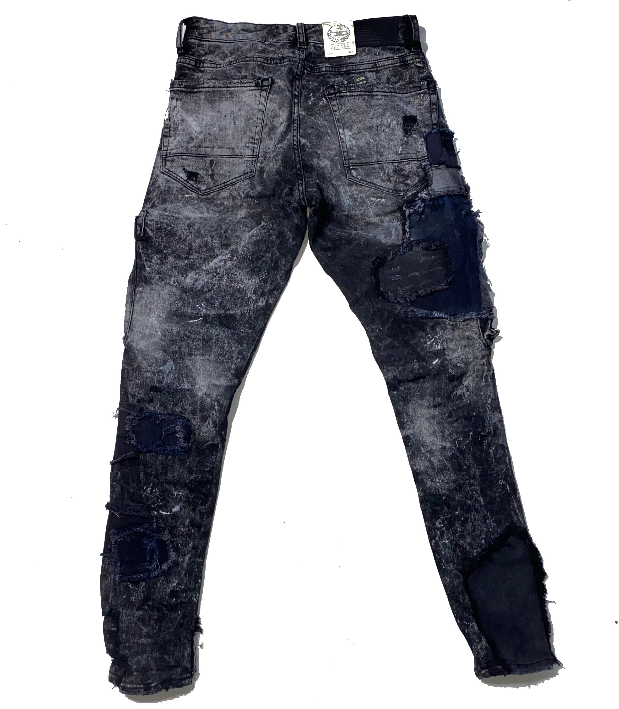 Jordan Craig Vintage Black Destroyed Jeans