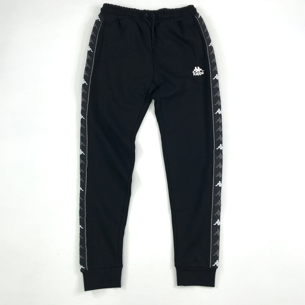 Kappa 222 Banda Alanz joggers in black-dark grey-white