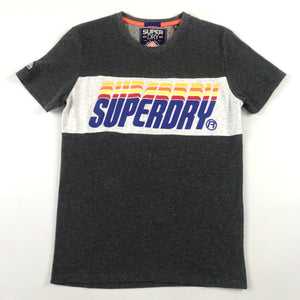 Superdry Triple Drop Pop Panel in charcoal birdseye