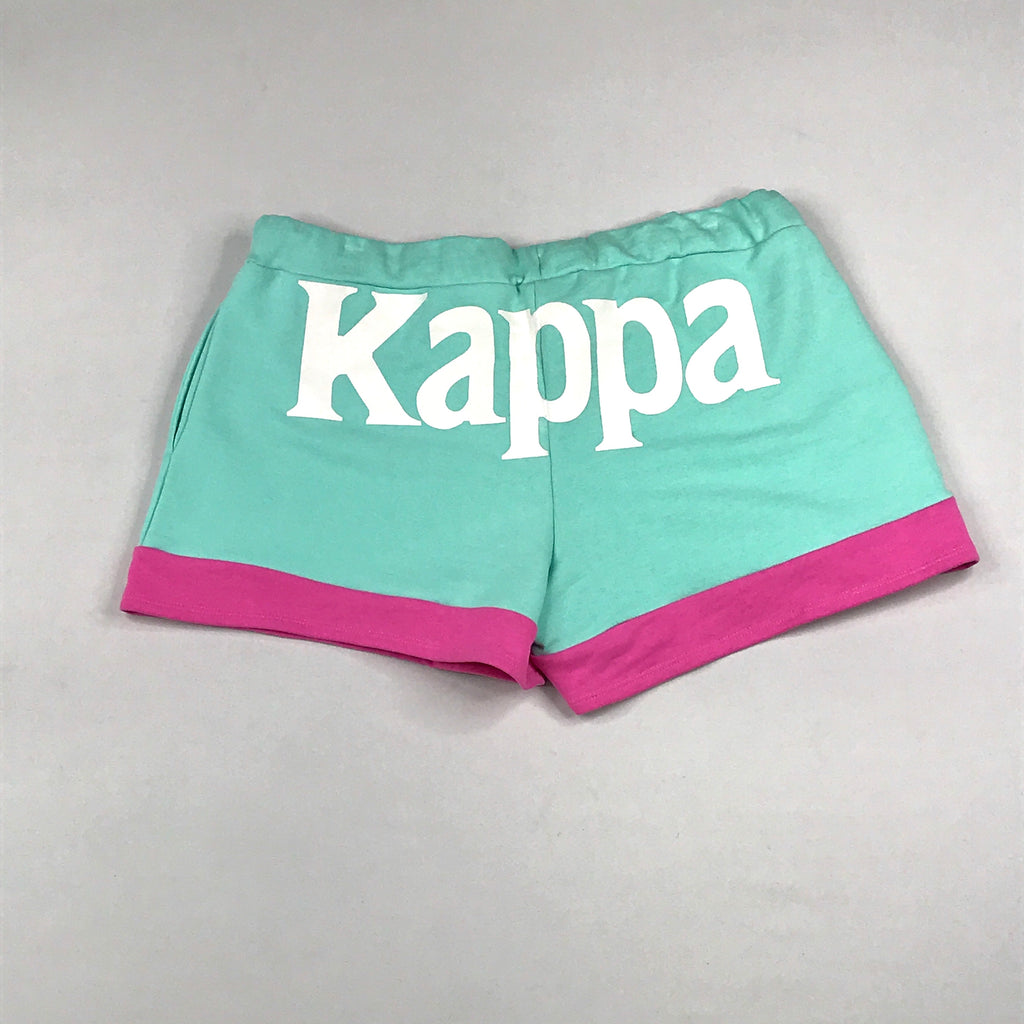 Kappa sand colta shorts in aqua-pink-white