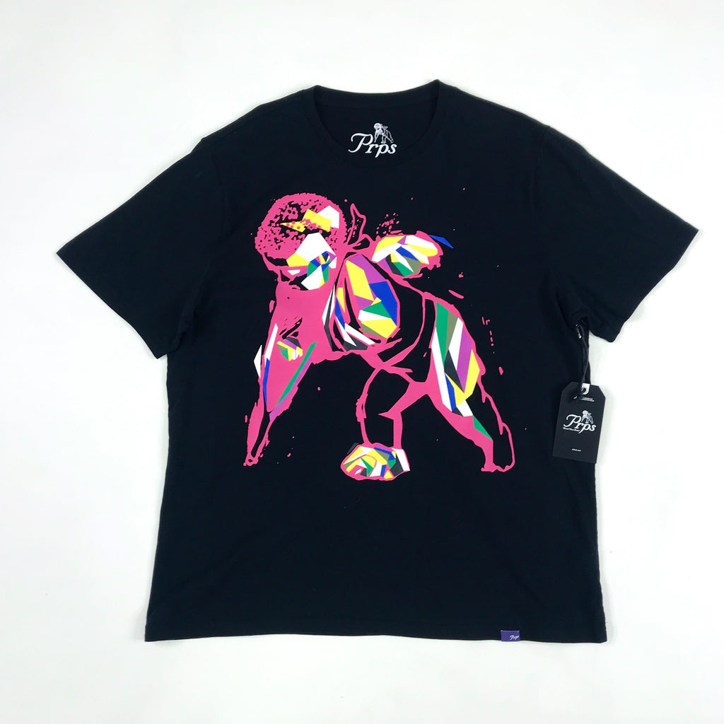 PRPS multi-color cherub on black tee