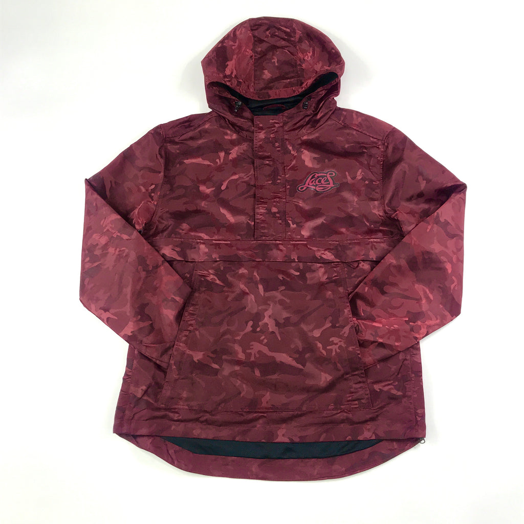 Laces Burgundy army fatigue windbreaker