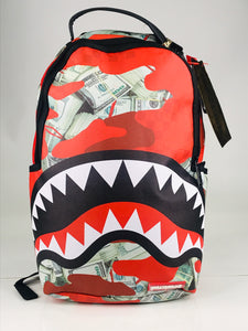Sprayground money camo (red) backpack