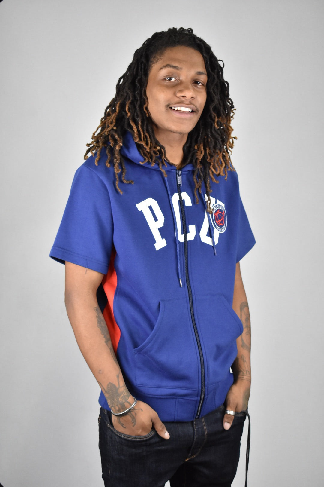 Play Cloths higher learning ss hoodie in blue