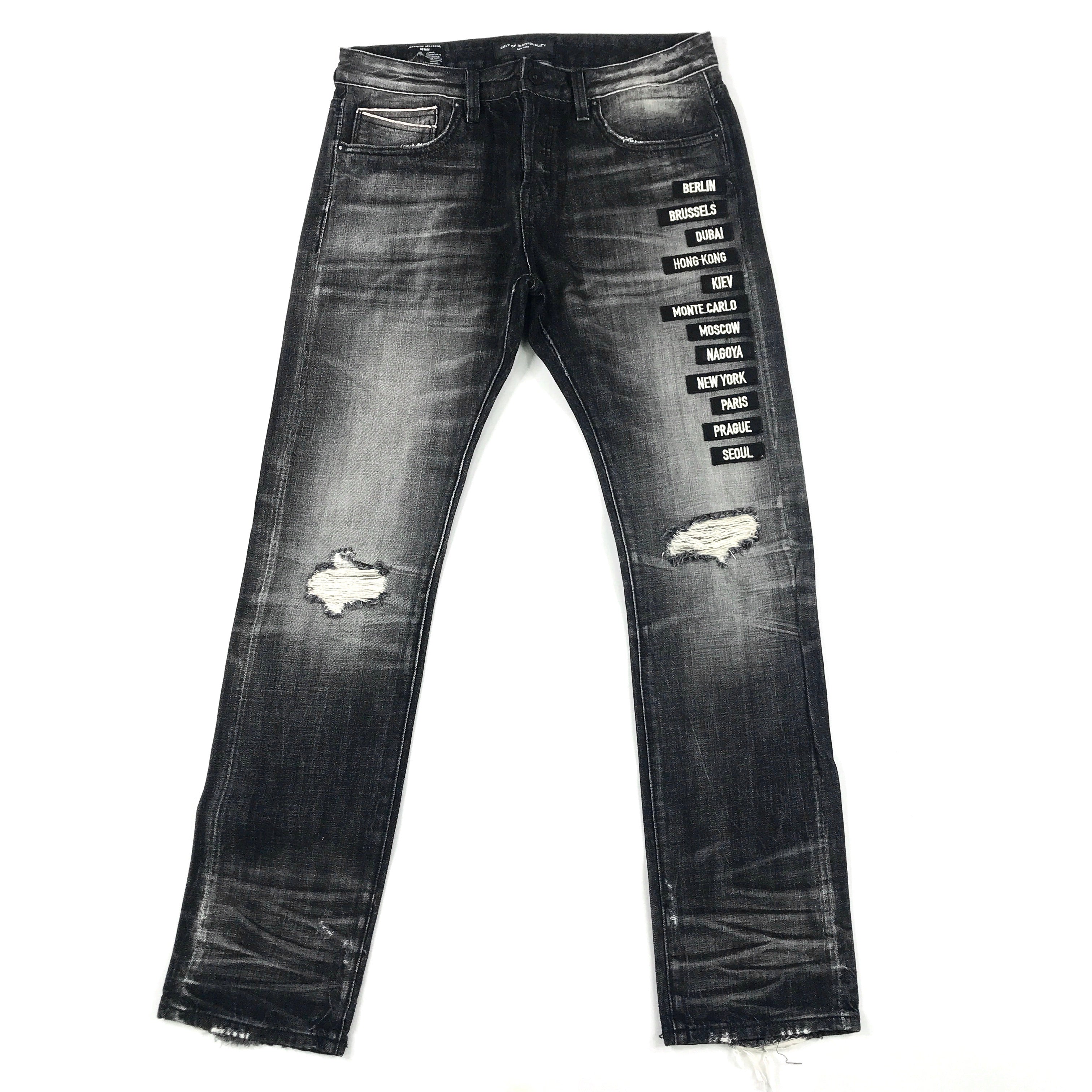 Cult greaser slim straight jeans in global
